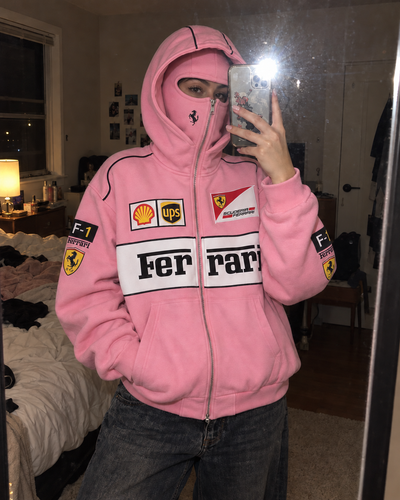 FERRARI F1 PINK RACING HOODIE