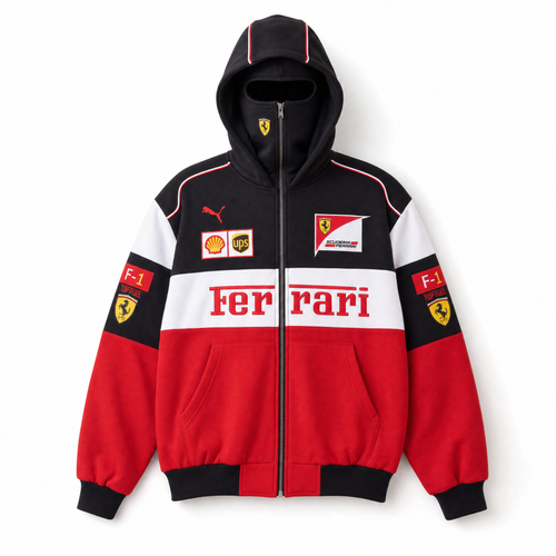 ROSSO CORSA ZIP UP HOODIE