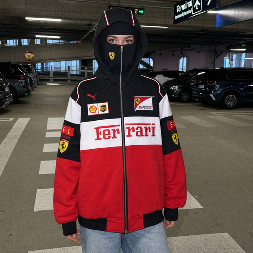 ROSSO CORSA ZIP UP HOODIE